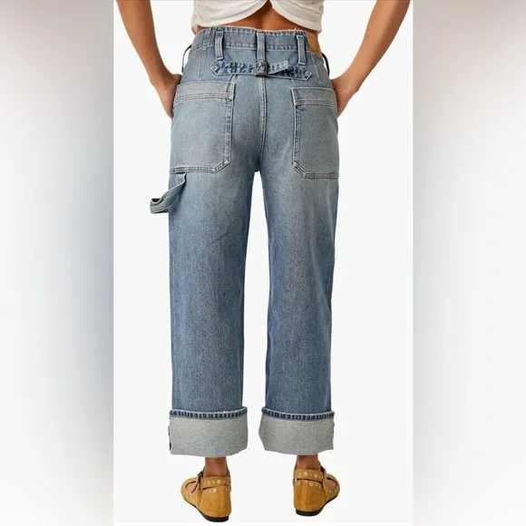 Free People Major Leagues wide leg jean - Picture 2 of 7